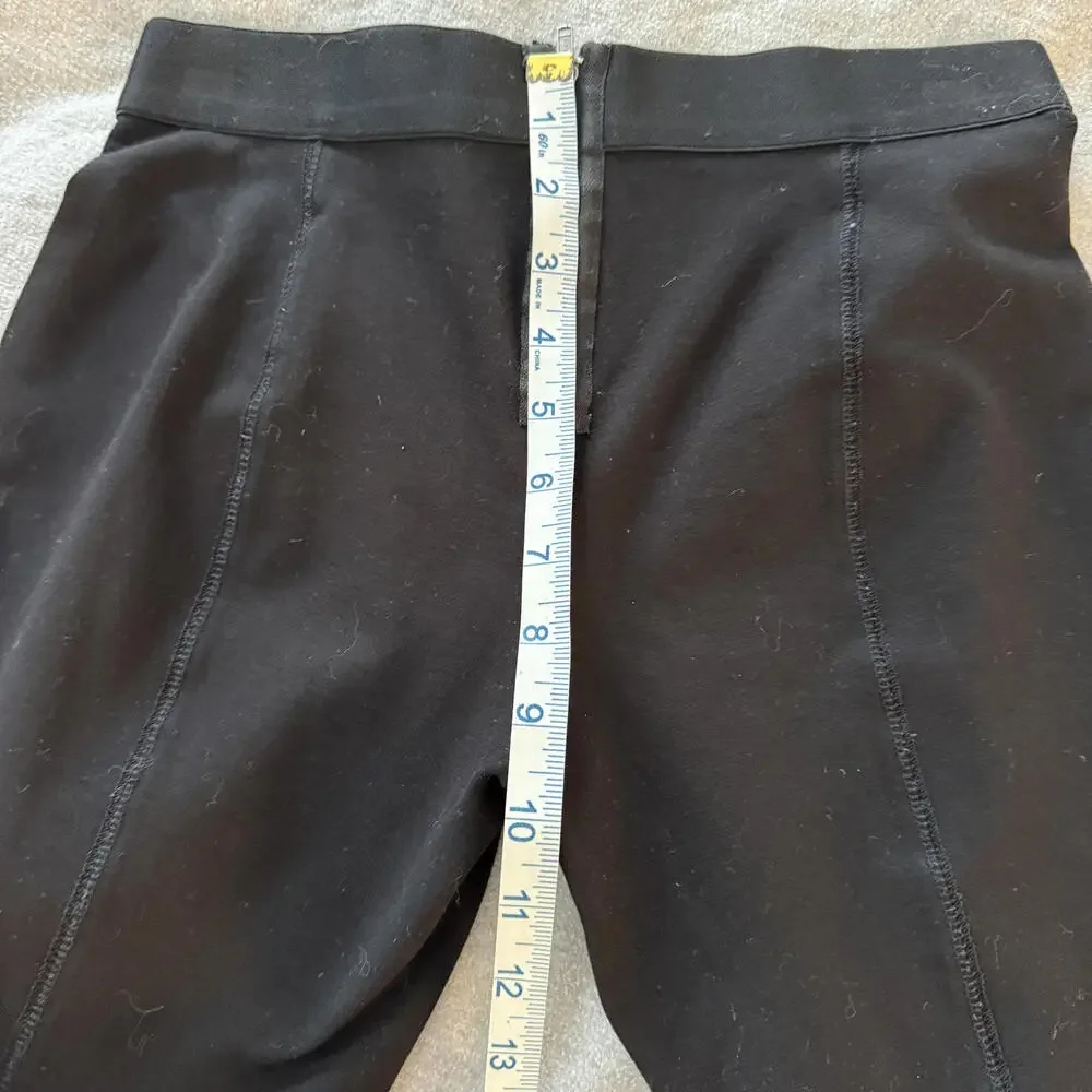 J.CREW Pixie Black Ponte Legging‎ Pencil Pants Back Zipper Wms SZ 2R Preppy